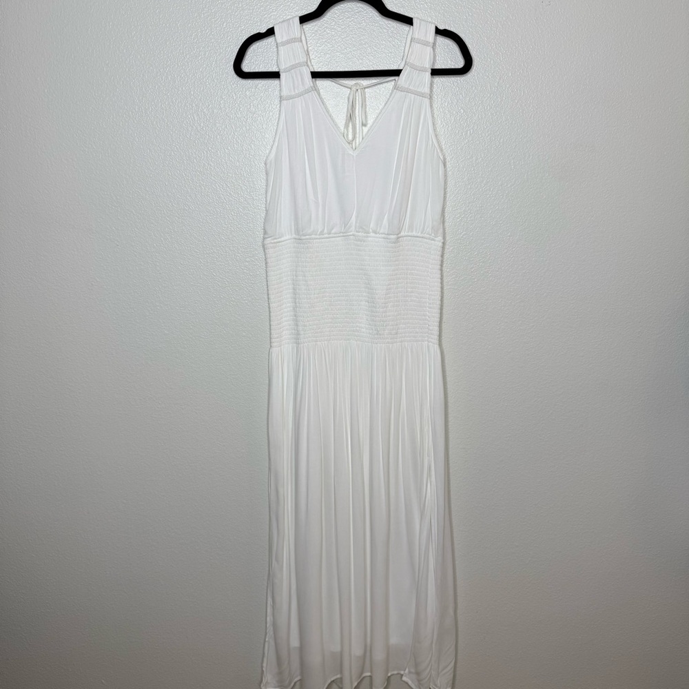 Lovestitch White Smocked Maxi Dress‎